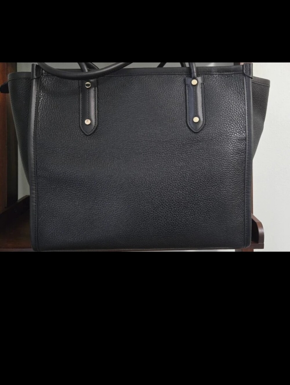 Kate Spade New York Black Leather Tote Large Shoulder Bag Logo RETAILS FOR $399 - Picture 5 of 11